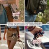 Pearl Chain Bow Keychain Set Bow Wristlet Keychains for Wallet