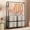 Pinkpum 3 Pack Clothes Storage Bins with Metal Frame, Closet