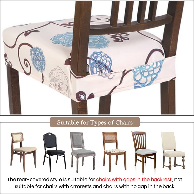 SearchI Stretch Dining Chair Seat Covers Set of 4, Soft