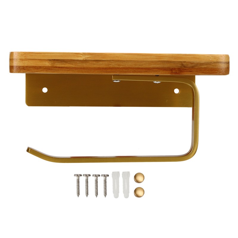 Wall Mounted Paper Towel Holder Tissue Roll Paper Rack Organizer