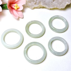 oasymala Unique Stone Rings – Handcrafted Fashion Jewelry for Mindful Living and Personal Style (Celadon Jade)