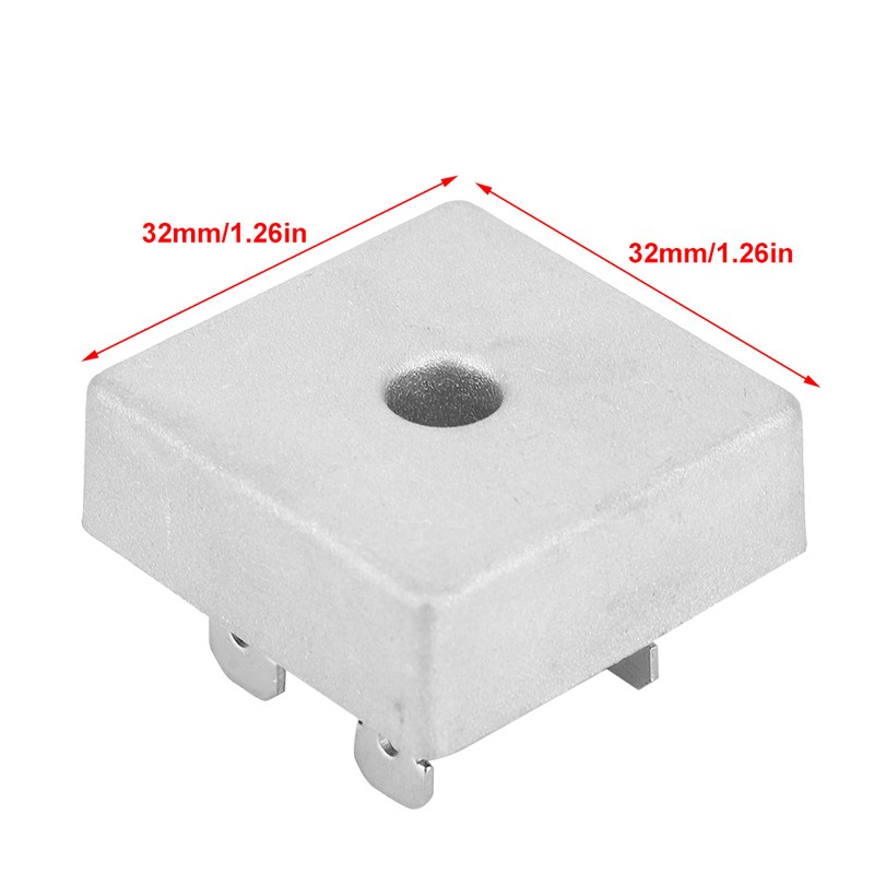 10pcs 50A 1000V 4 Pin Square Metal Case Bridge Rectifier