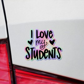 Holographic Decal Stickers of I Love My Students Premium Waterproof Vinyl Decal Stickers for Laptop Phone Accessory Helmet Car Window Mug Tuber Cup Door Wall Decoration NVCVER3g90371HO