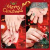 MELLIEX Pack of 72 Christmas Press On Nails Short, Full