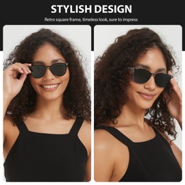 LVIOE 2P Polarised Sunglasses for Women - Stylish and Lightweight UV400 Protection for Small Faces