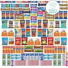 Snack Box Variety Pack Care Package (150 Count) College Graduation 2022 Gift Basket, Crave Food Summer Camp Box, Candies Chips Cookies, Birthday Sweet Treats for Adults Kids Teens Boys Girls