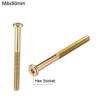 sourcing map M8x90mm Furniture Screw Hex Socket Machine Screws Zinc