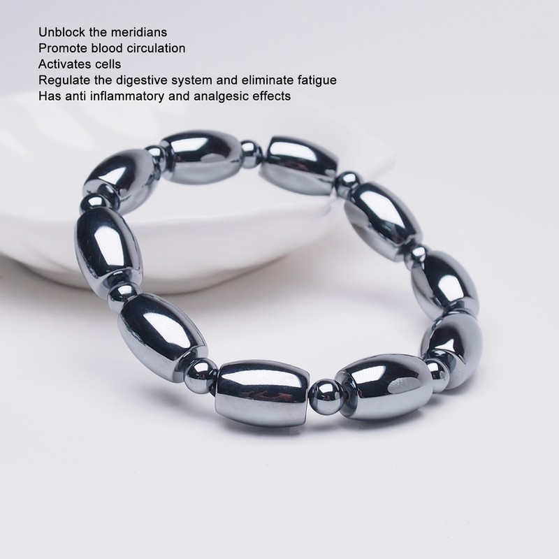 Terahertz Bracelet Relieve Fatigue Promote Circulation Bucket Round Shapes Beads