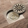 Square Shower Drain for Bathroom Tile Insert with Removable Quadrato