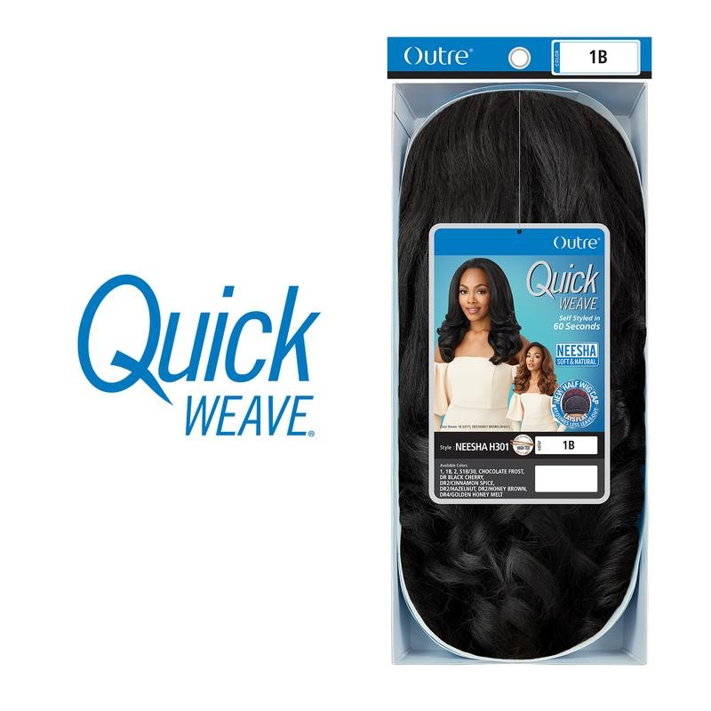 Outre Half Wig Quick Weave Neesha H301 - Color: 1B