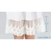 BEAUTELICATE Skirt Extender Half Slip with Lace Trim 100% Cotton