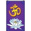 Buddhist OM Om Mani Mantra Religious Hanging Banner 5'x3' Flag
