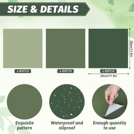 Whaline 240 Sheets Sage Green Wax Paper Solid Green Deli Paper 3 Colors Sandwich Wrapping Tissue Basket Liner for Food Baking Kitchen Wedding Baby Shower Party Supplies