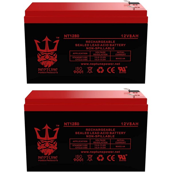 Neptune 12V 8Ah NT1280F2 Battery (SLA1075) Wireless Internet UPS Systems,