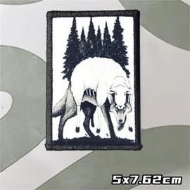 A Wolf in Sheep Patches Velcro, Funny Velcro Patch Military Morale Tactical Badge Patches Hook Loop Patch for Clothing Backpacks Hats Jackets Jeans Bags (Wolf2)