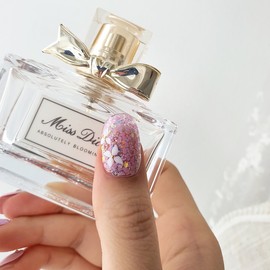 Roman Flower Handmade Nail Tips - Ballerina M / 로망 플라워 수제네일팁 - 발레리나M