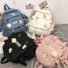 Eagerrich Cute Mini Backpack with Cute Pin Accessories Plush Pendant