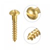 sourcing map Wood Screws M5 x 30mm Slotted Round Head