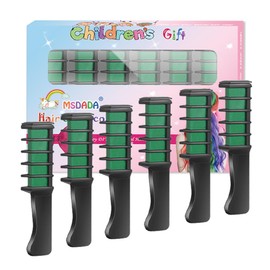 New Hair Chalk Comb Temporary Hair Color Dye for Girls Kids with Light Color Hair, Washable Hair Chalk for Girls Age 4 5 6 7 8 9 10 Birthday Cosplay DIY, St. Patrick's Day (Green)
