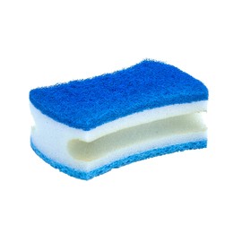 Non-Scratch Scrub Sponge with A Comfortable Grip, Heavy Duty Duel Sided Kitchen Scrubber Sponge Cellulose Scrub Sponge, Scratch Free, with Scouring Pad Set, 1 Sponge, Blue