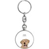 Toff London Beige Labrador Retriever Dog Head Keyring