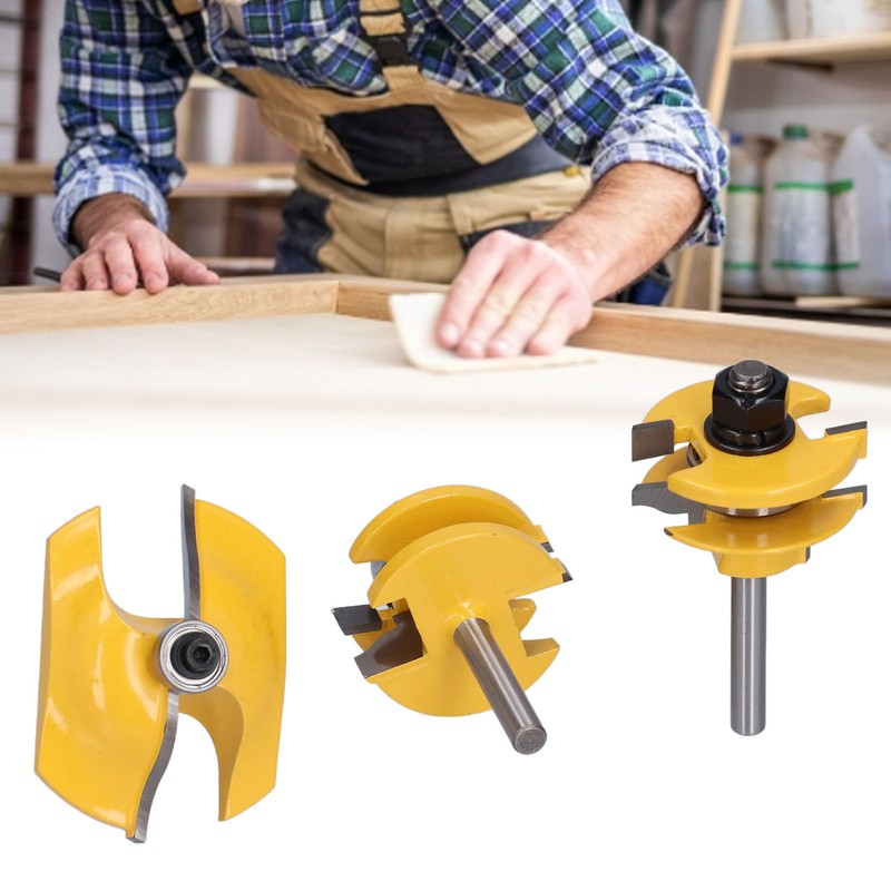 3Pcs Rail Stile Router Bits Roman Ogee Bit Woodworking Groove