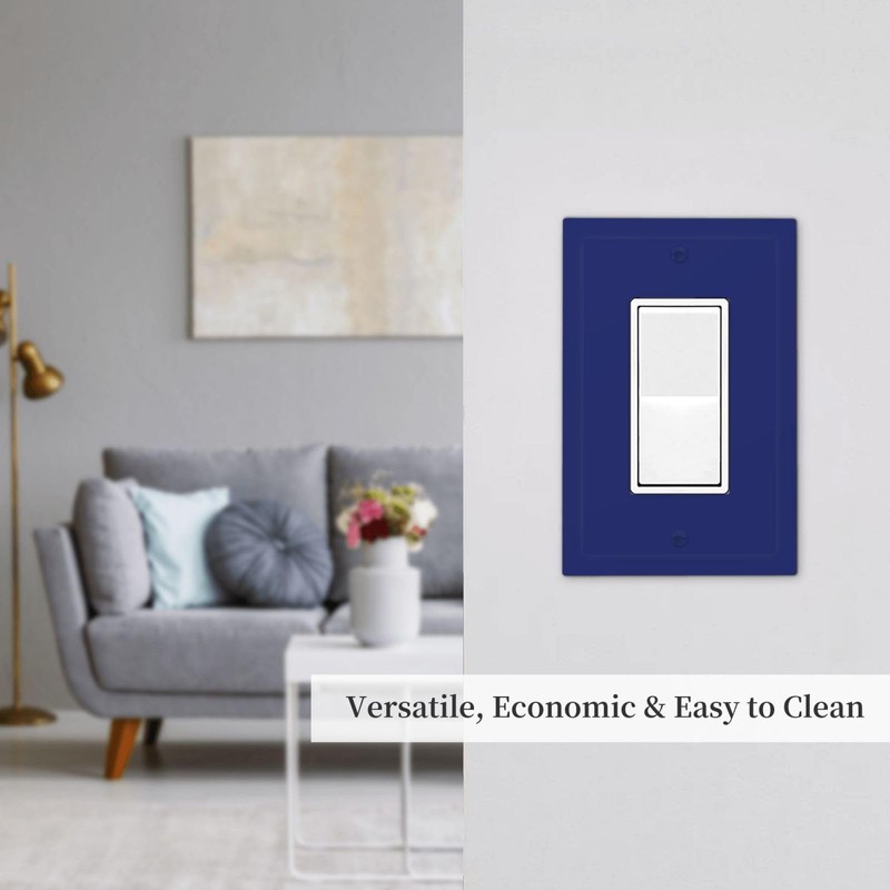 Navy Blue 1 Gang Decorator Light Switch Cover Single GFCI/Rocker