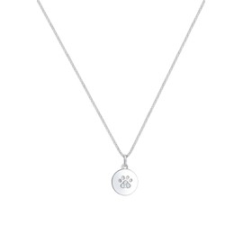 Elli 0110870517_45 Women's Necklace with Pendant 925 Sterling Silver Crystal 45 cm Length, Sterling Silver, Crystal