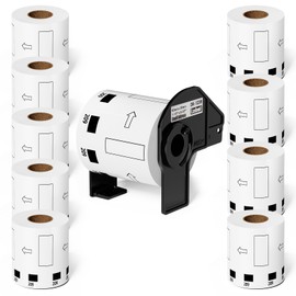 Suminey - Compatible Barcode Labels Replacement for Brother DK-1209 (2.4 in x 1.1 in), Use with Brother QL Label Printers [10 Rolls/8000 Labels]