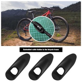 EMSea 10Pcs Bike Line Pipe Clamp Replacement Bicycle Cable Clamps Bike Accessories for Brake Cable Derailleur Line Plastic Black