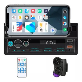 FINYQBET Estéreo para Auto con Mp3 2 USB,Reproductor Estéreo para Coche 1DIN con Control Múltiple, Carga Rápida USB y Subwoofer, Ideal para Conducción Segura y Entretenimiento en el Vehículo