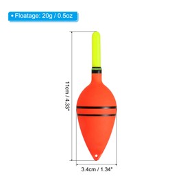 PATIKIL 0.5oz Lighted Fishing Slip Bobbers, 2 Pack EVA Light Up in Green Fishing Float for Night Fishing