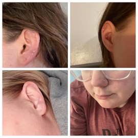 Besyvvin 20pcs Clear Lip Bars Plastic Labret Studs Retainers 6mm 16G Push Flat Top Medusa Helix Tragus Earring Stud Acrylic Piercing