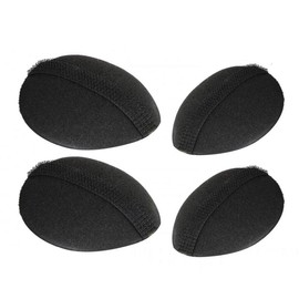 Erioctry 4Pcs (2 Large+2 Small) Black Sponge Bump It Up Volume Hair Base Hair Stick Pad Fluffy Hair Padding Insert Cushion Hair Base Styling Insert Tool for Women Girls