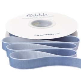 Ribbli Dusty Blue Velvet Ribbon 5/8 Inches Continuous10 Yard Spool Blue Christmas Ribbon for Gift Wrapping Crafts Home Decor