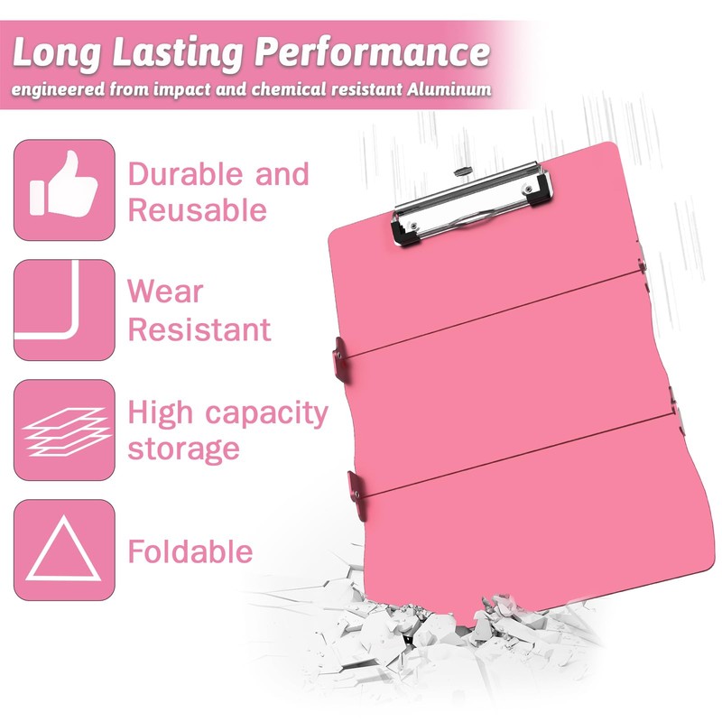 Nursing Clipboard Foldable Clipboard Medical: Edition Cheat Sheets Aluminum 3