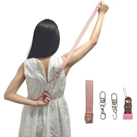 Detachable Zipper Puller Helper for Dress and Boots, Effortless Zipping with Hook and Clip for Various Types of Zippers (Pink)