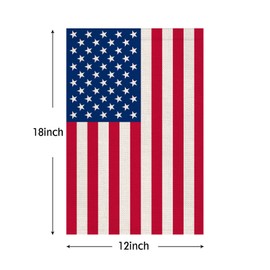 American Garden Flags 12x18inch Double Sided Home Decorative House Yard Decor Sign Outside Decorations Seasonal Outdoor Small Flag (USA-garden flag-Burlap)