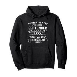 65 Year Old Birthday Gifts For Men September 1960 65th Bday Pullover Hoodie