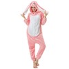 EJsoyo Adult Onesie Bunny One Piece Plush Pajamas Christmas Costume