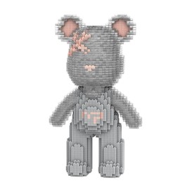HOOLEDAY - Juego de microbloques de construcción de oso pequeño (2850 unidades), juego de ladrillos de oso, decoración personalizada, modelo de decoración de oficina y hogar creativo (6638)