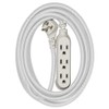 Habitat 15ft Braided Extension Cord, 3 Outlets, Titanium, Low Profile