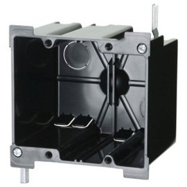 Allied Moulded Products P-240OW Thermoplastic 2-Gang Residential/Receptacle Electrical Switch Box 4-1/8 Inch x 3-11/16 Inch x 3-3/8 Inch 40 Cubic-Inch FlexBox