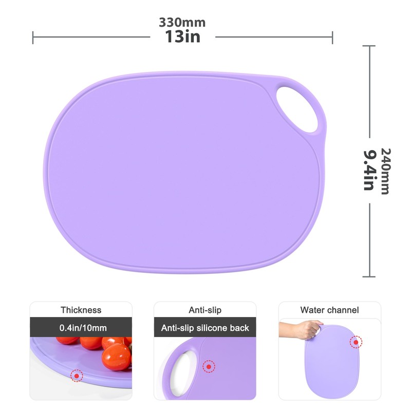 Li&Zhao Plastic Cutting Boards for Kitchen - Chopping Board Small