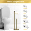 Gold Toilet Paper Holder Free Standing Holds 5 Rolls Toilet