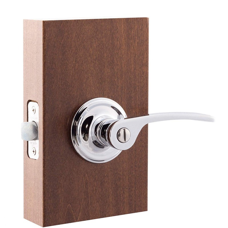 Copper Creek KL2230PS Scandinavian Privacy Kash Non-Handed Lever, Polished Stainless