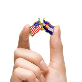 100 Pack-American State Colorado Flag Lapel Pins Bulk -1.5” United States America US USA CO Badge For Men Women Patriotic Souvenir