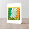 CafePress Ireland Map And Flag Folded Greeting Card Glossy