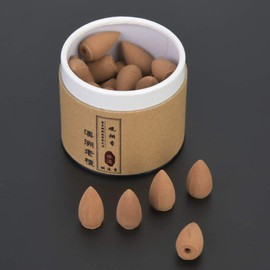 Hztyyier Backflow Incense, Backflow Incense Cones, Natural Fragrances, Sandalwood, Reflux Tower Incense Sticks for Yoga, Tea Room, Relaxation, Pack of 40 (#1)