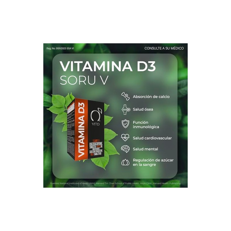 Vito Vitaminas Totales Vitamina 000 Colecalciferol Alta Concentración Tabletas Masticables